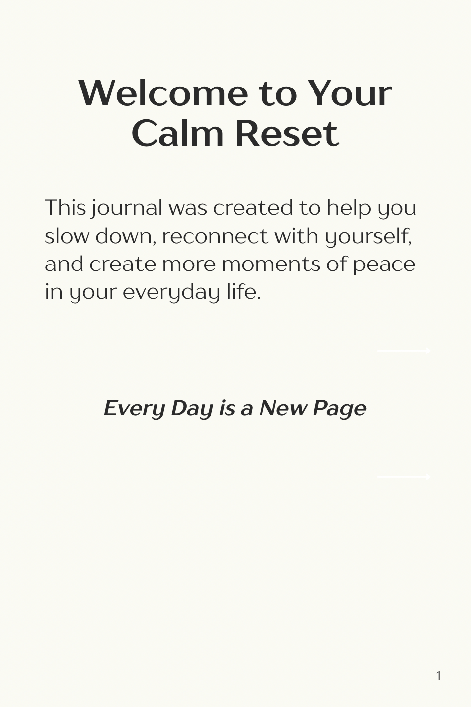 The Calm Reset Journal – 90-Day Digital Guided Journal