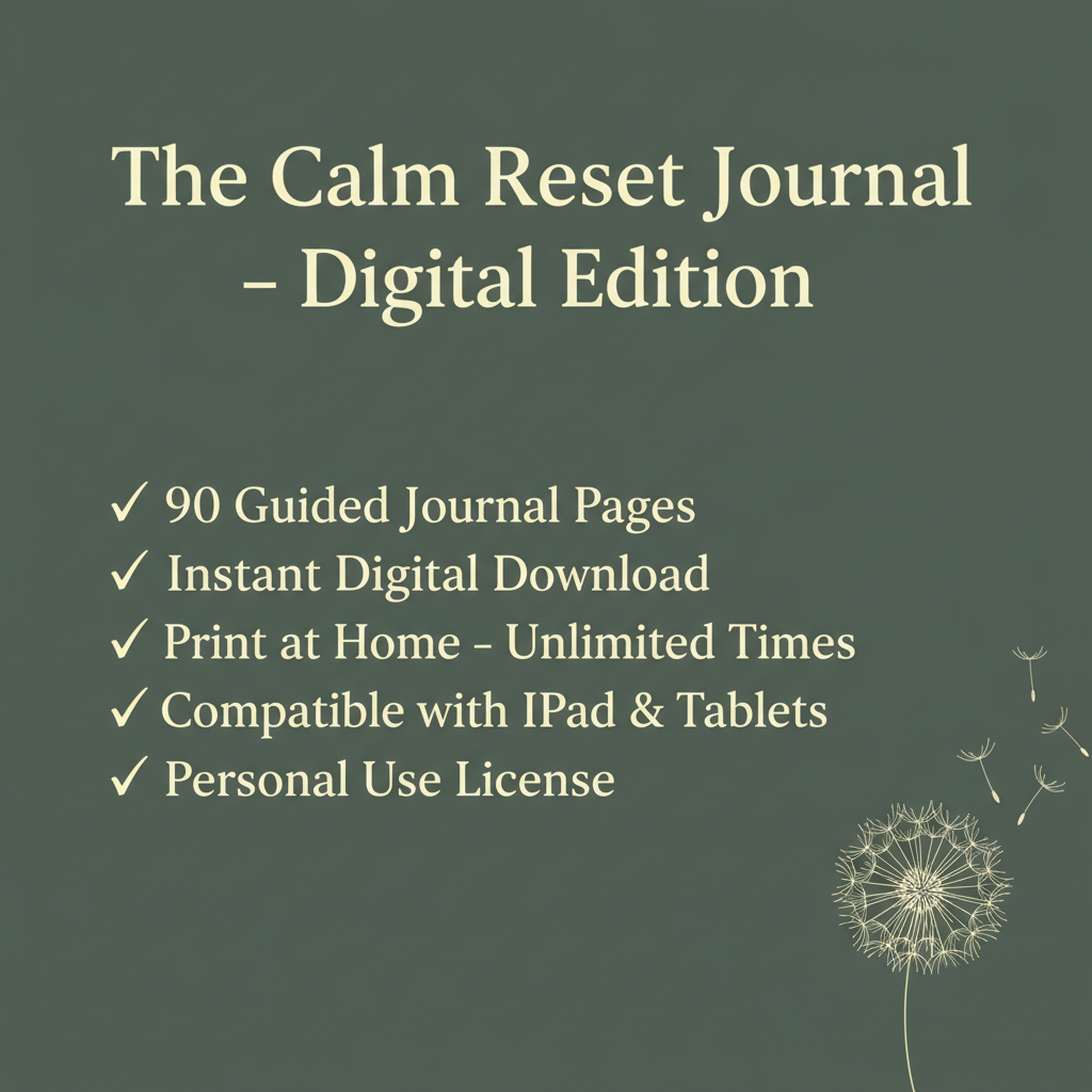 The Calm Reset Journal – What's Included graphic